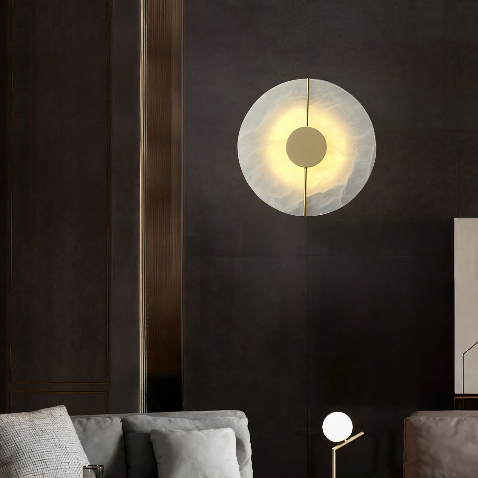 Waegnuvyo Modern Minimalist Alabaster Wall Lamp - Neutralighting