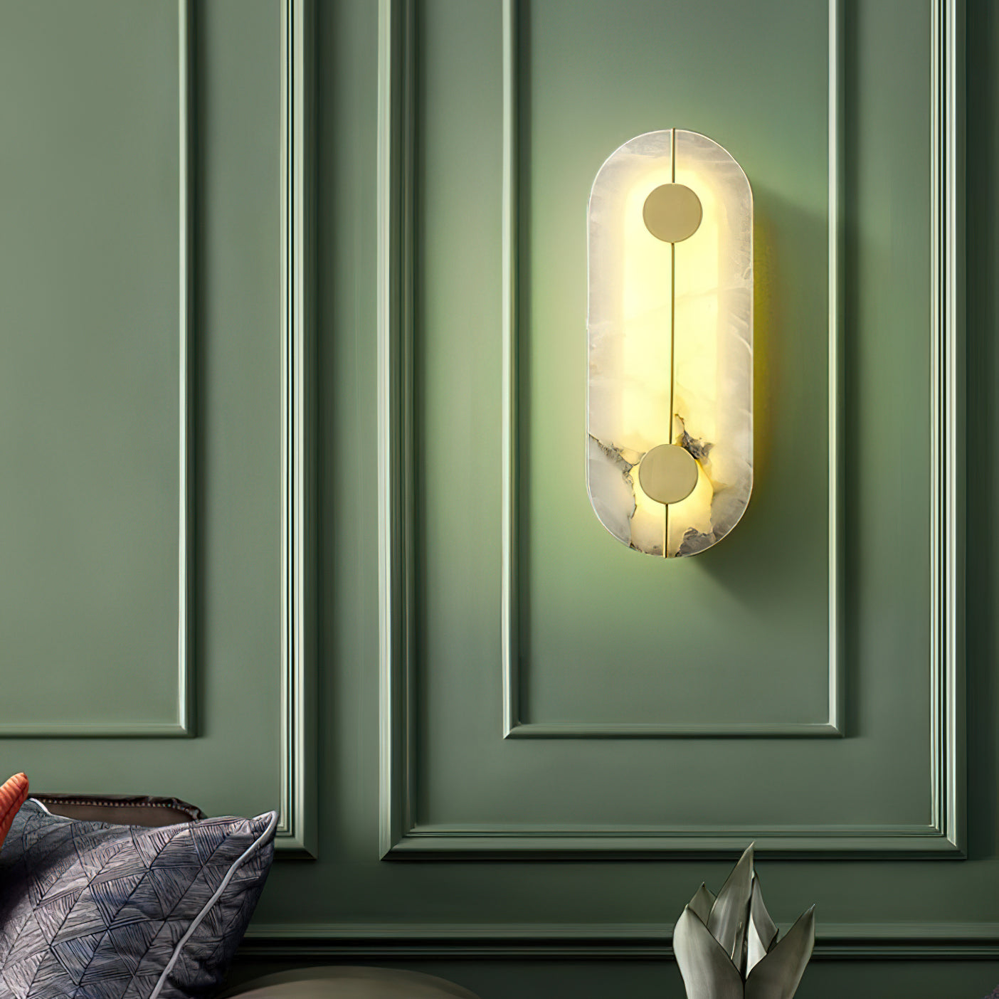 Waegnuvyo Modern Minimalist Alabaster Wall Lamp - Neutralighting