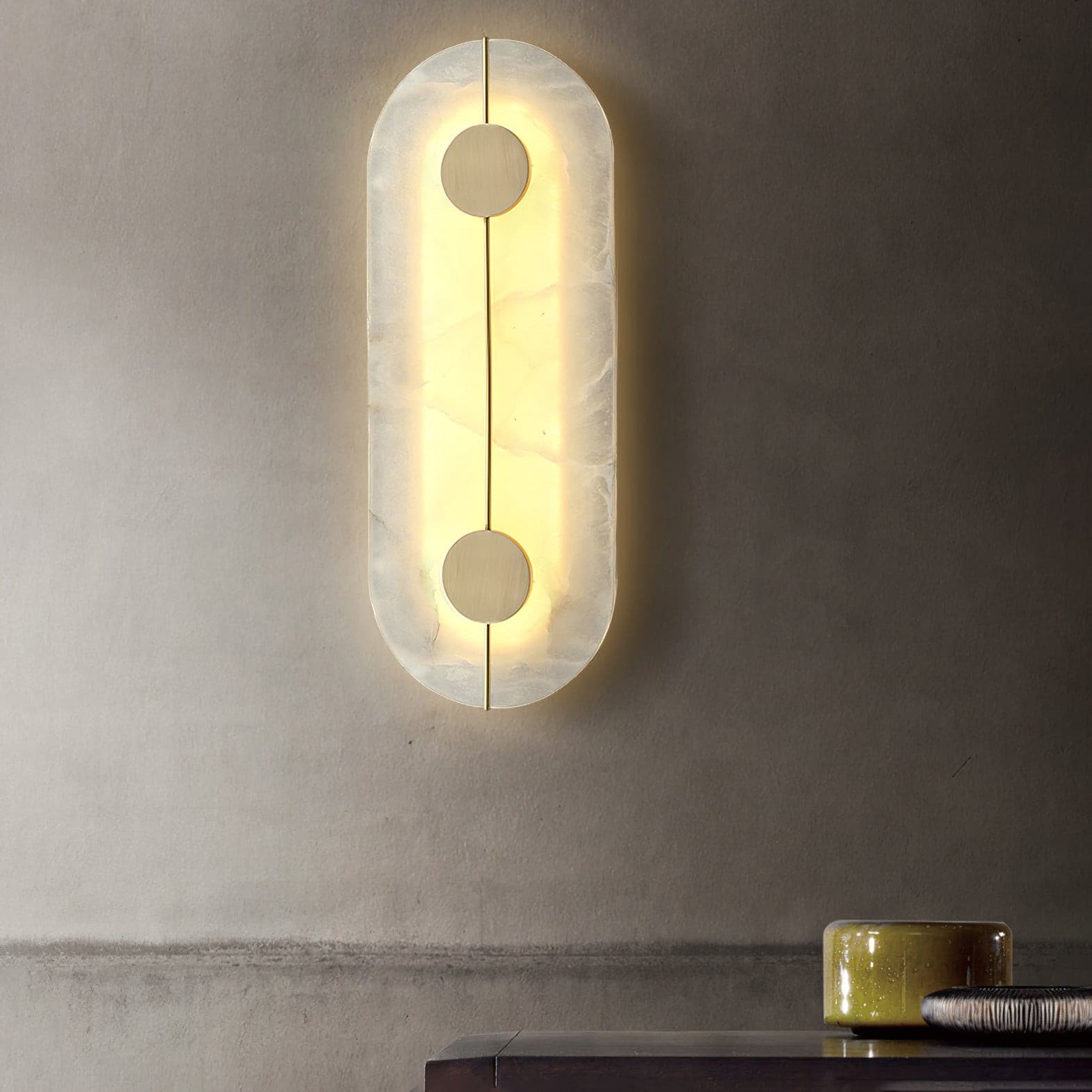 Artistic Wall Lamp Dolomite Copper Retro Flair - Neutralighting