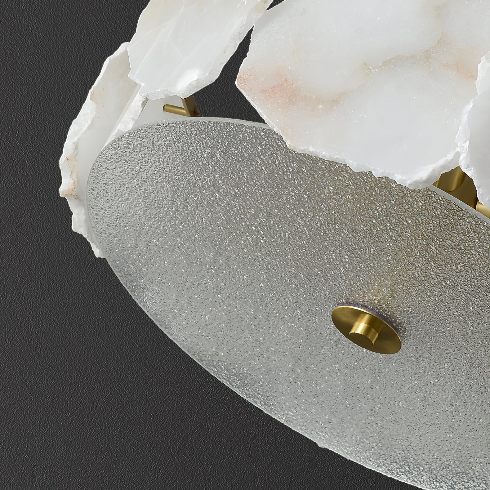 Zoruvys Sophisticated Disc Flat Alabaster Glass Ceiling Light - Neutralighting