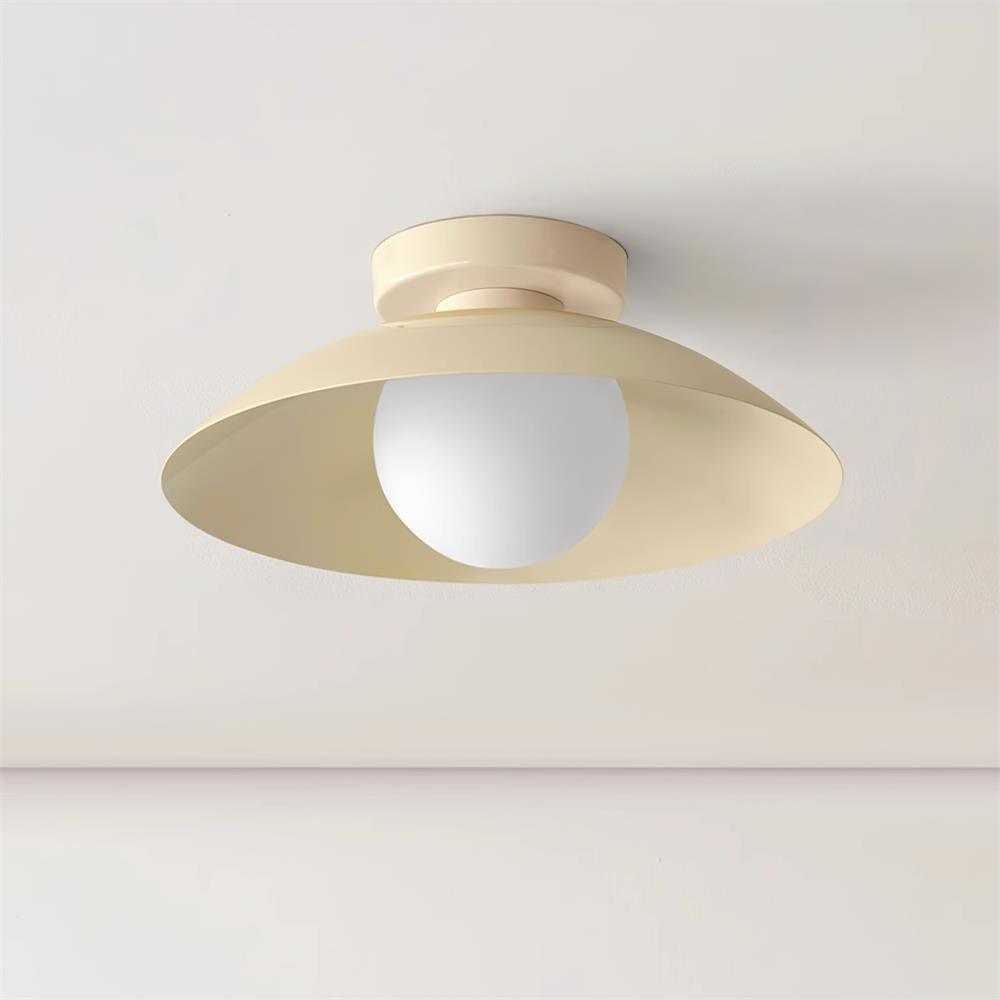 Ceiling Light in Metal Canopy and Glass with Color Options - Neutralighting