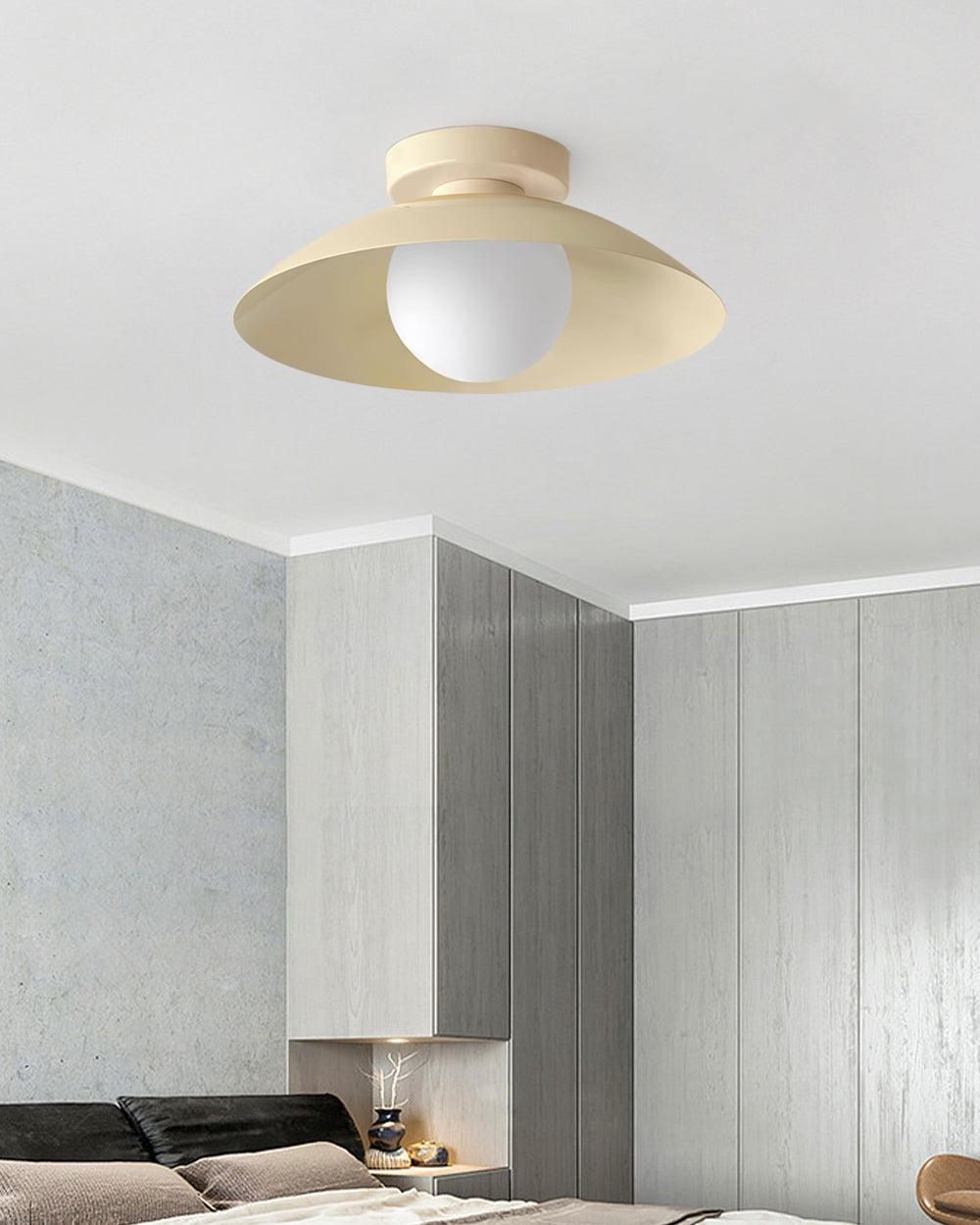 Ceiling Light in Metal Canopy and Glass with Color Options - Neutralighting