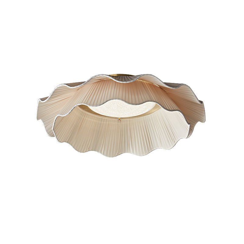 Tirah Fabric Wave Ceiling Light Brass - Neutralighting