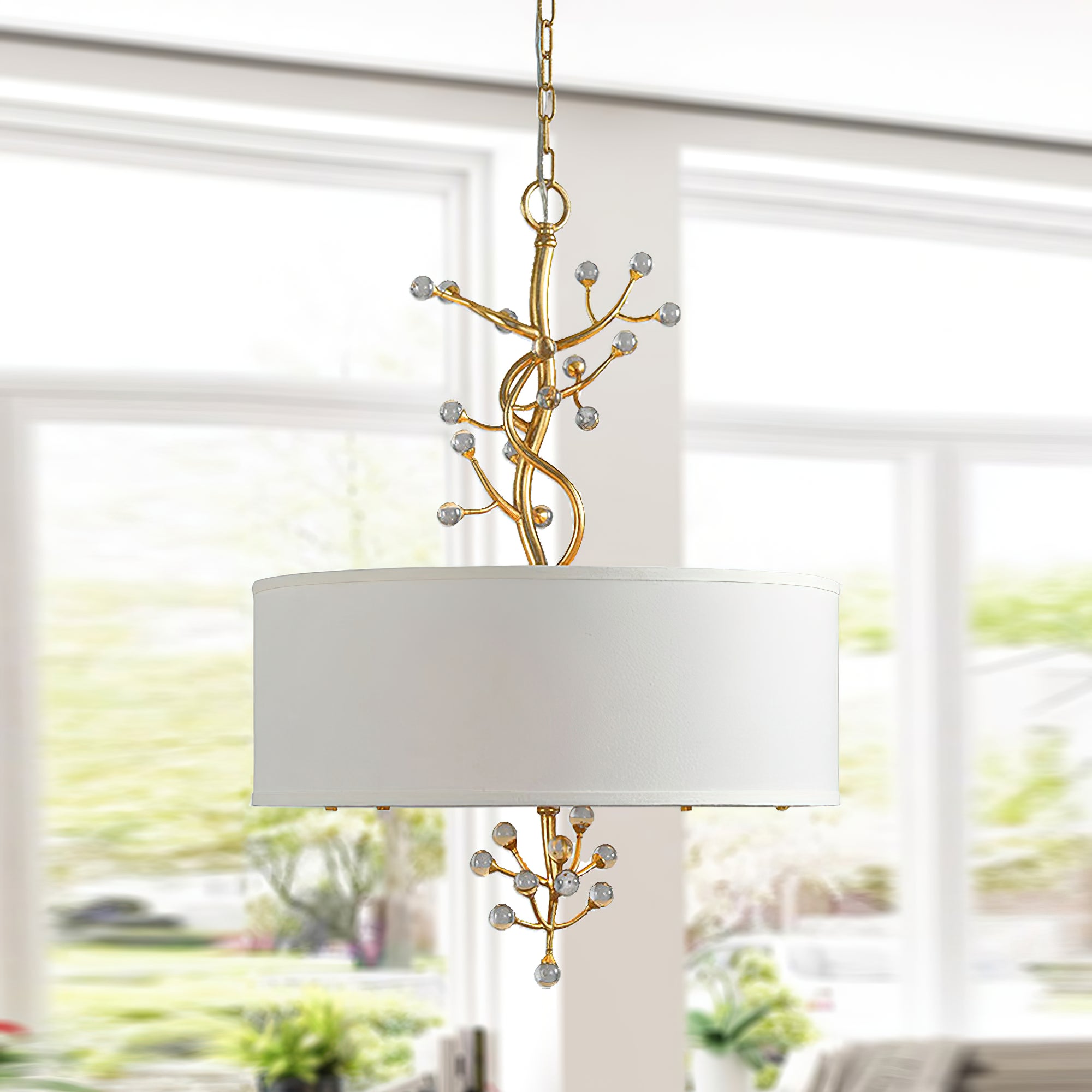 Asbury Individual Creativity Crystal Fabric Pendant Lamp - Neutralighting