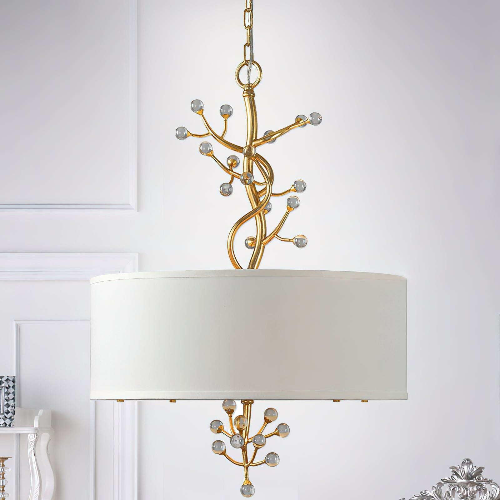 Asbury Individual Creativity Crystal Fabric Pendant Lamp - Neutralighting