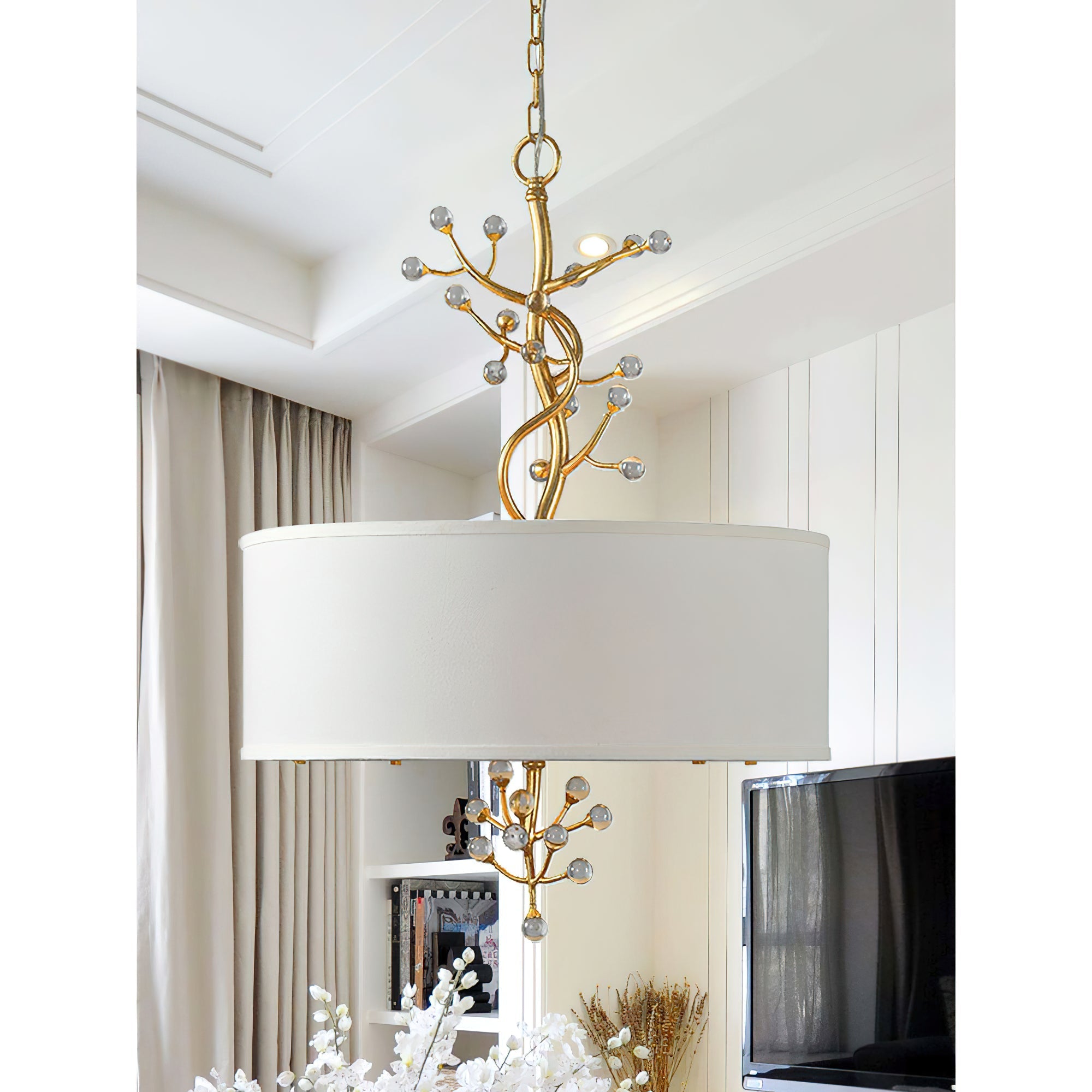 Asbury Individual Creativity Crystal Fabric Pendant Lamp - Neutralighting