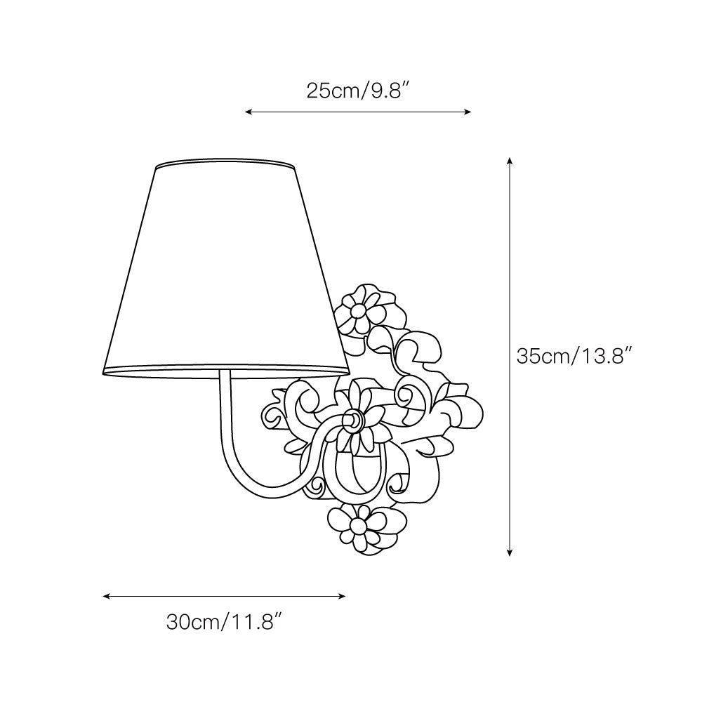 Alvuvys Modern Premium Elegance Fabric Metal Wall Lamp - Neutralighting