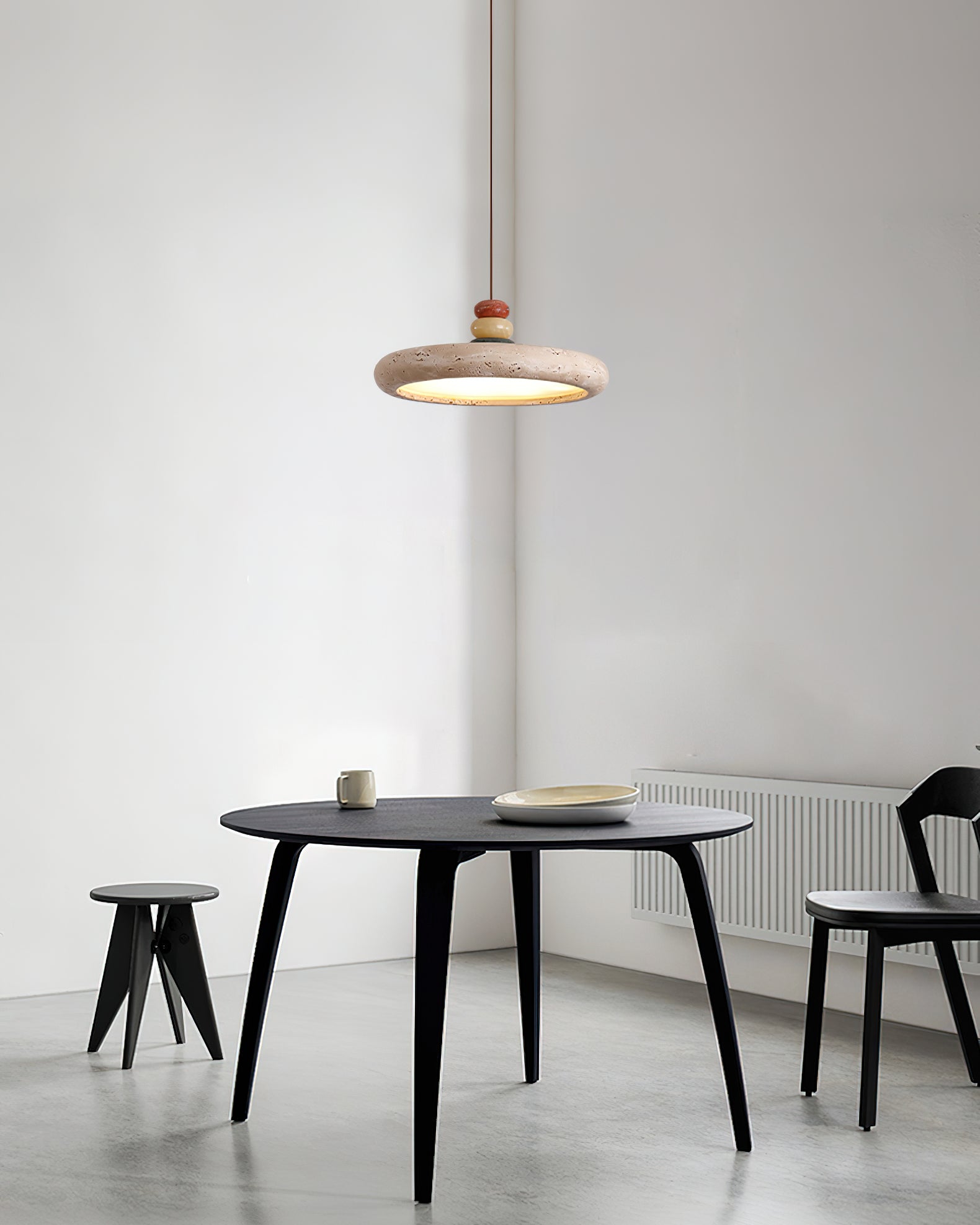 Tinon Pendant Lamp Yellow travertine Marble - Neutralighting