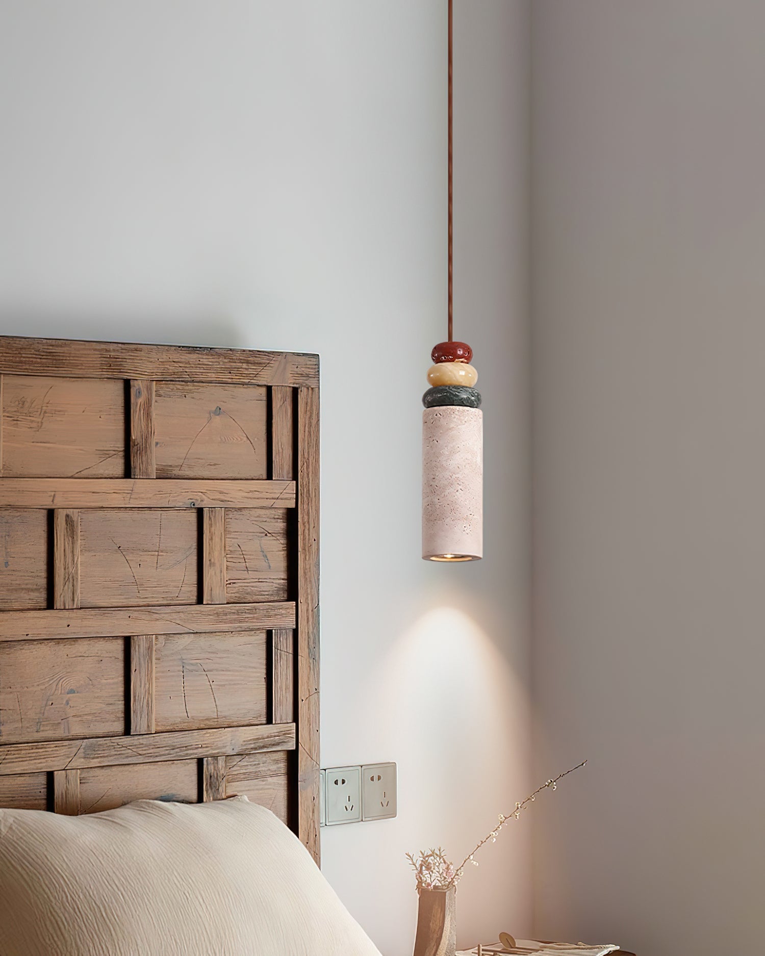 Tinon Pendant Lamp Yellow travertine Marble - Neutralighting