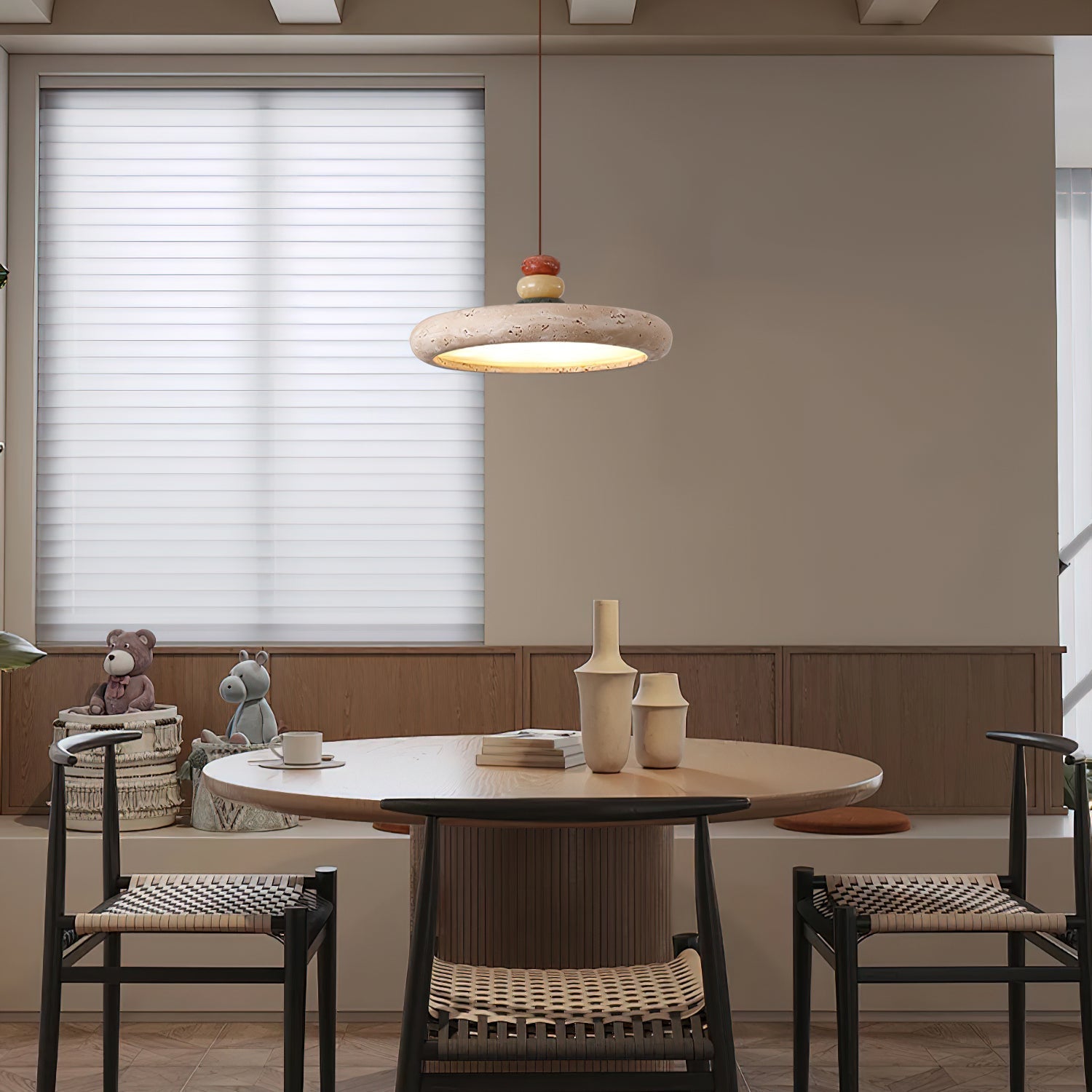 Tinon Pendant Lamp Yellow travertine Marble - Neutralighting
