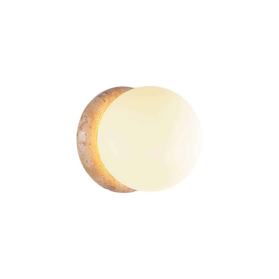 Blikuvys Modern Minimalist Travertine Glass Wall Lamp - Neutralighting