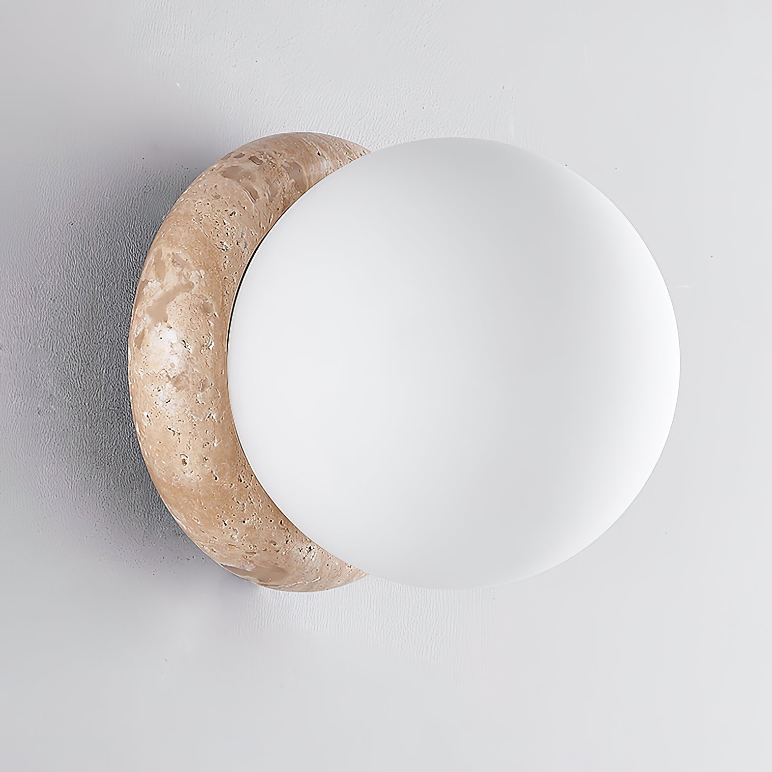 Blikuvys Modern Minimalist Travertine Glass Wall Lamp - Neutralighting