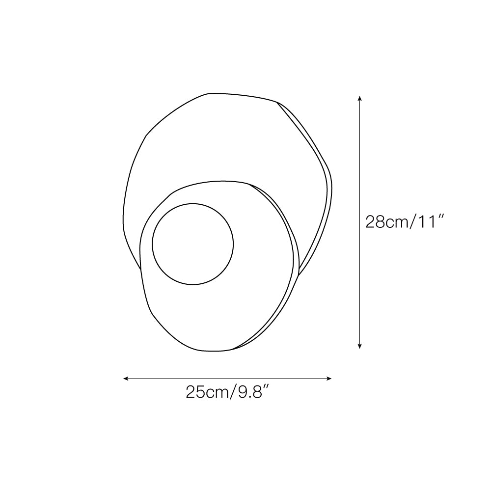 Astr Modern Minimalist Unique Stone Glass Wall Lamp - Neutralighting