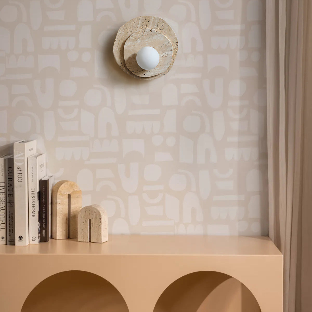 Astr Modern Minimalist Unique Stone Glass Wall Lamp - Neutralighting