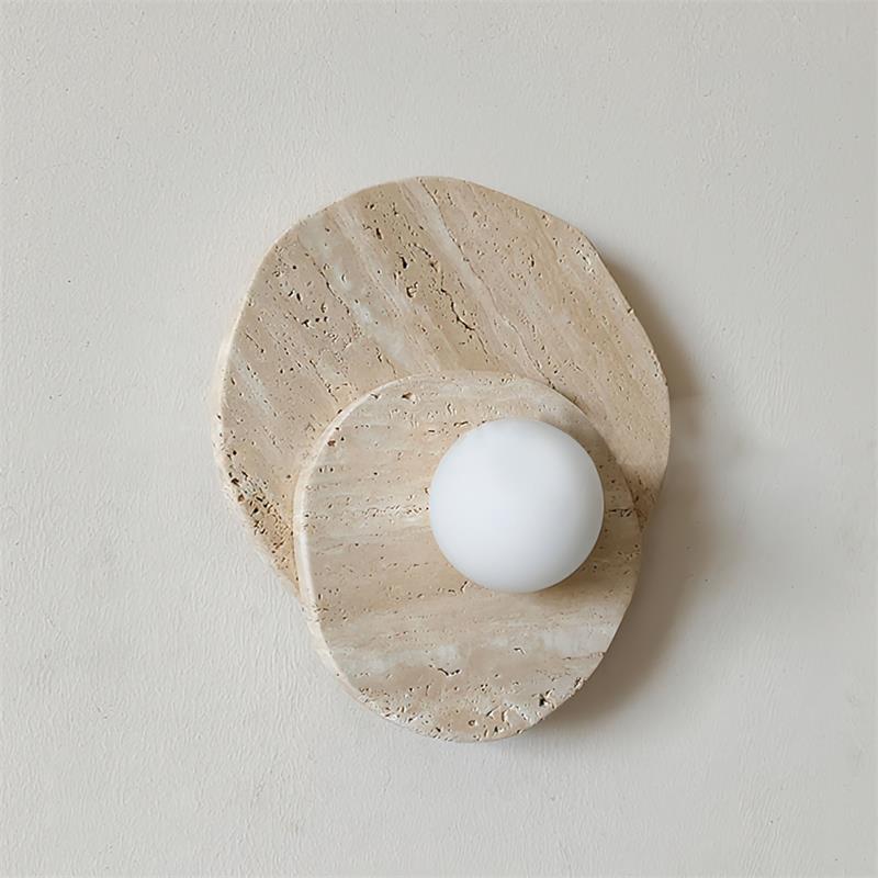 Astr Modern Minimalist Unique Stone Glass Wall Lamp - Neutralighting