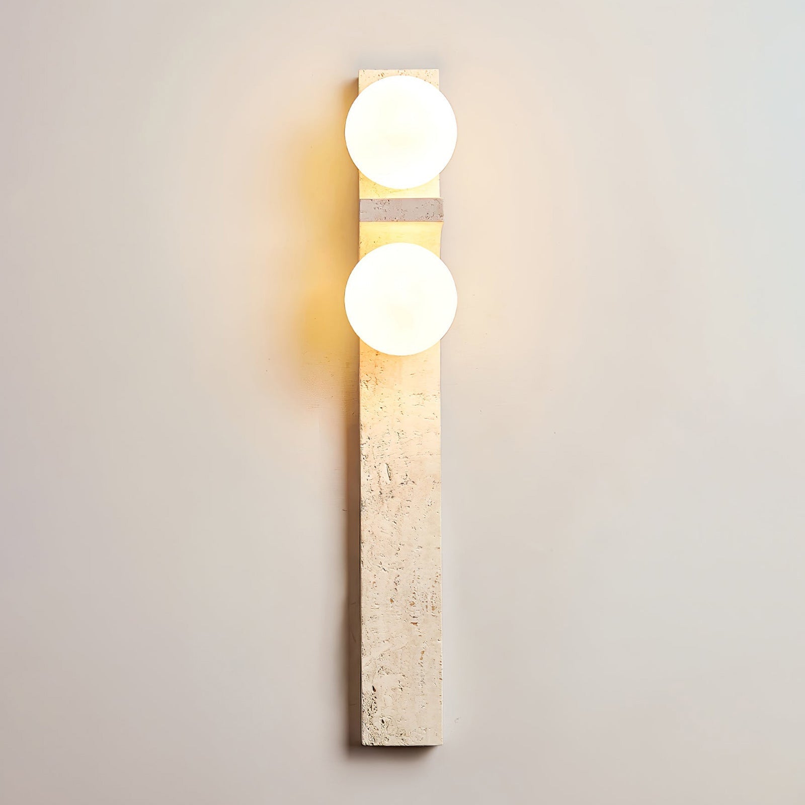 Eirikuvys Organic Modern Minimalist Travertine Wall Sconce - Neutralighting