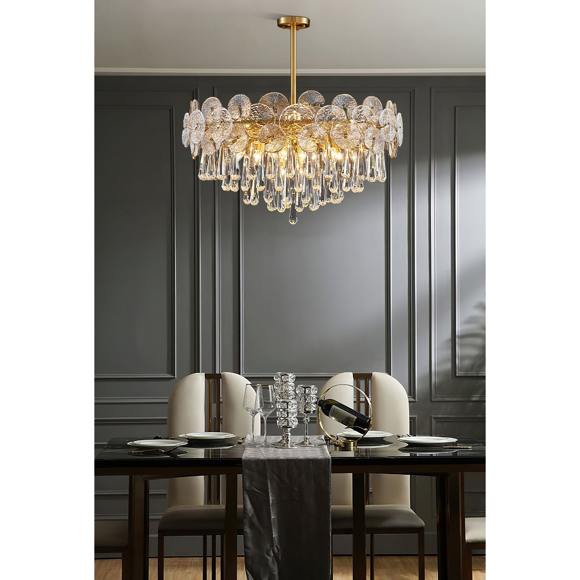 Caeluvyo Postmodern Luxury Elegance Crystal Chandelier - Neutralighting