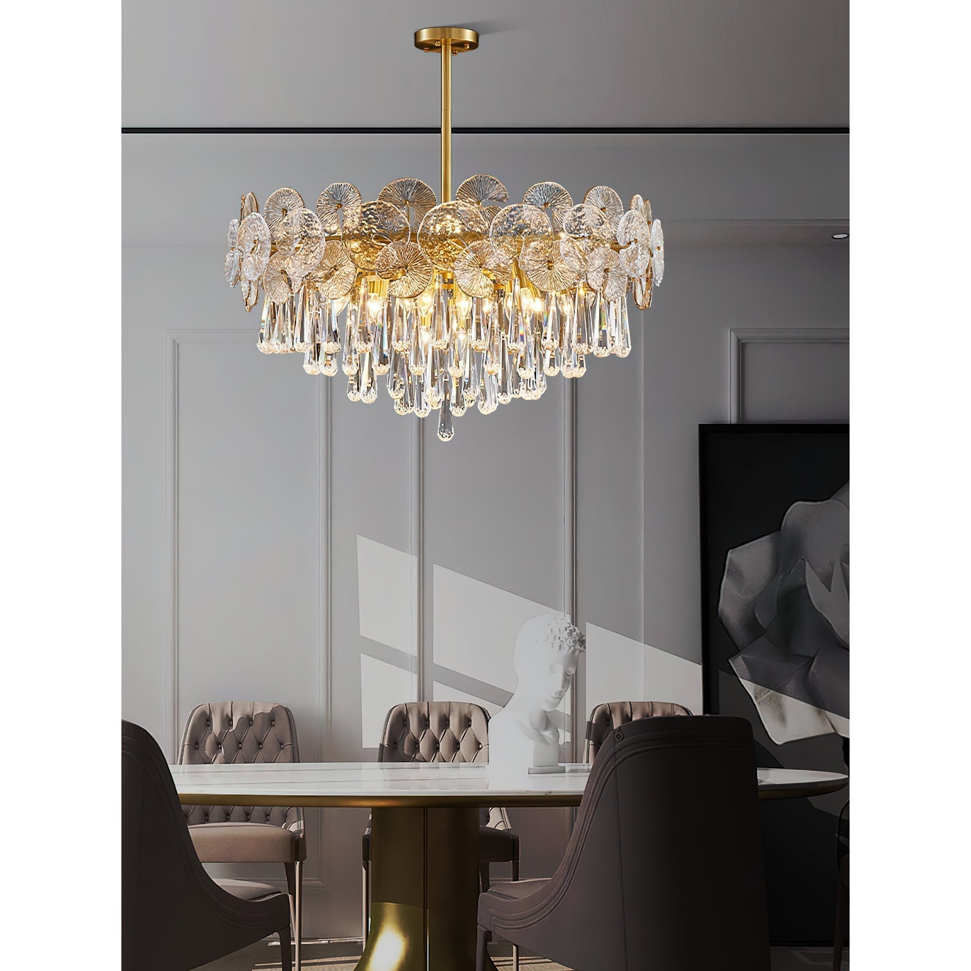 Caeluvyo Postmodern Luxury Elegance Crystal Chandelier - Neutralighting