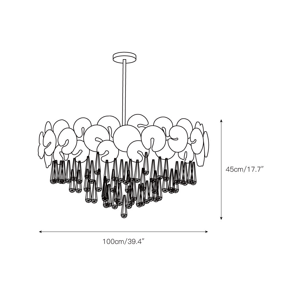 Caeluvyo Postmodern Luxury Elegance Crystal Chandelier - Neutralighting