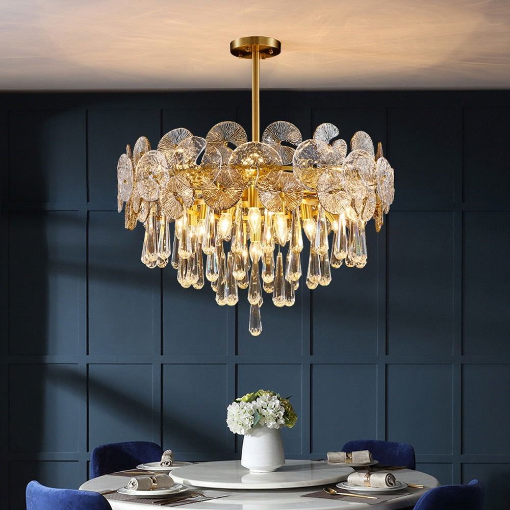 Caeluvyo Postmodern Luxury Elegance Crystal Chandelier - Neutralighting