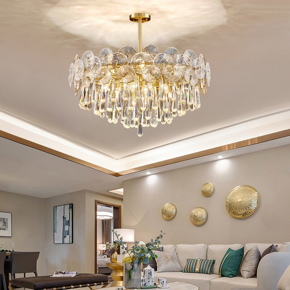 Caeluvyo Postmodern Luxury Elegance Crystal Chandelier - Neutralighting