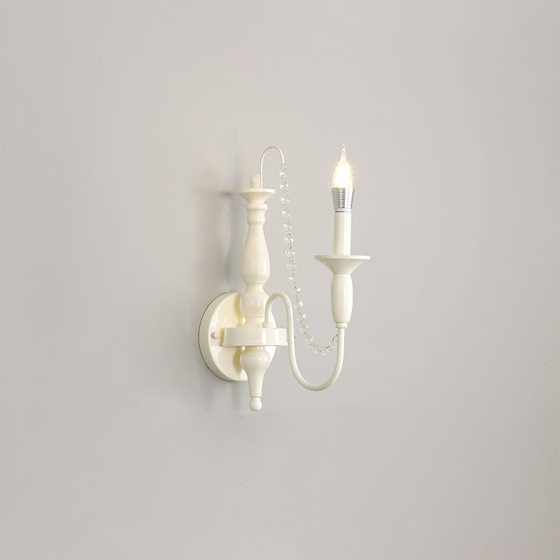 Jarnbruvys Traditional Candle Metal Crystal Wall Lamp - Neutralighting
