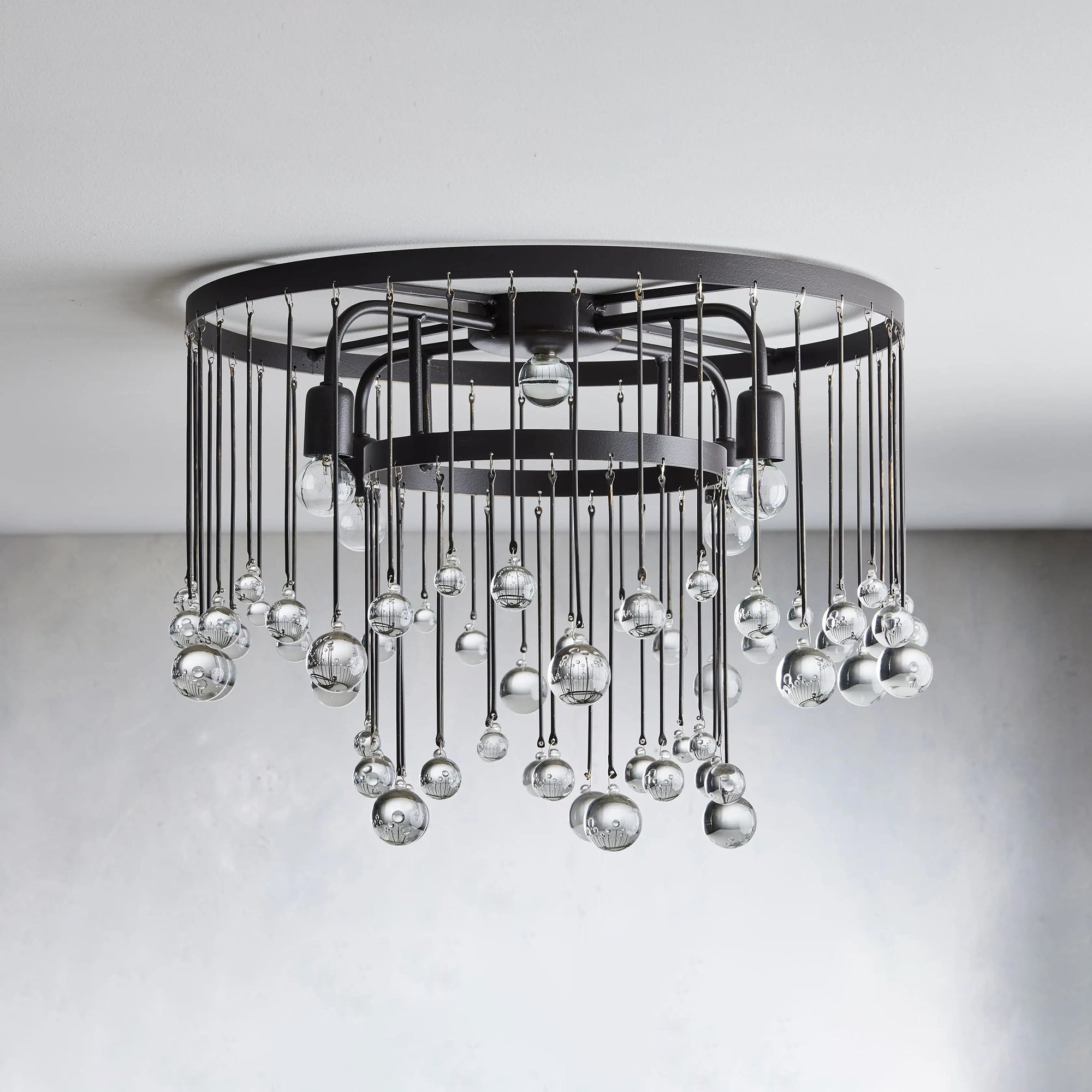 Fljotuvyo Postmodern Luxury Brass Crystal Flush Mount Ceiling Lamp - Neutralighting