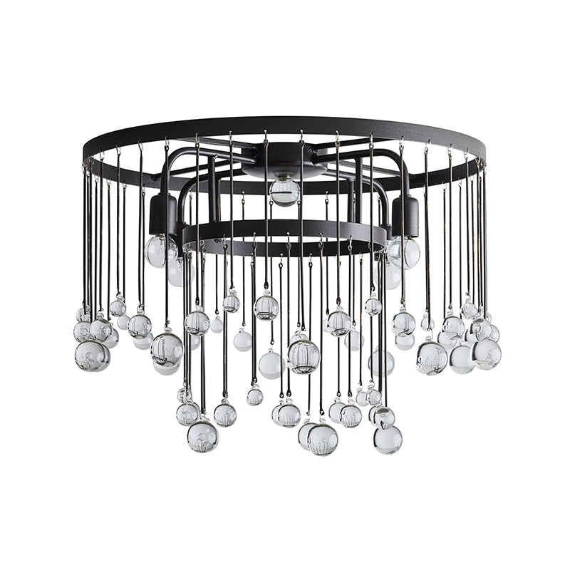 Fljotuvyo Postmodern Luxury Brass Crystal Flush Mount Ceiling Lamp - Neutralighting