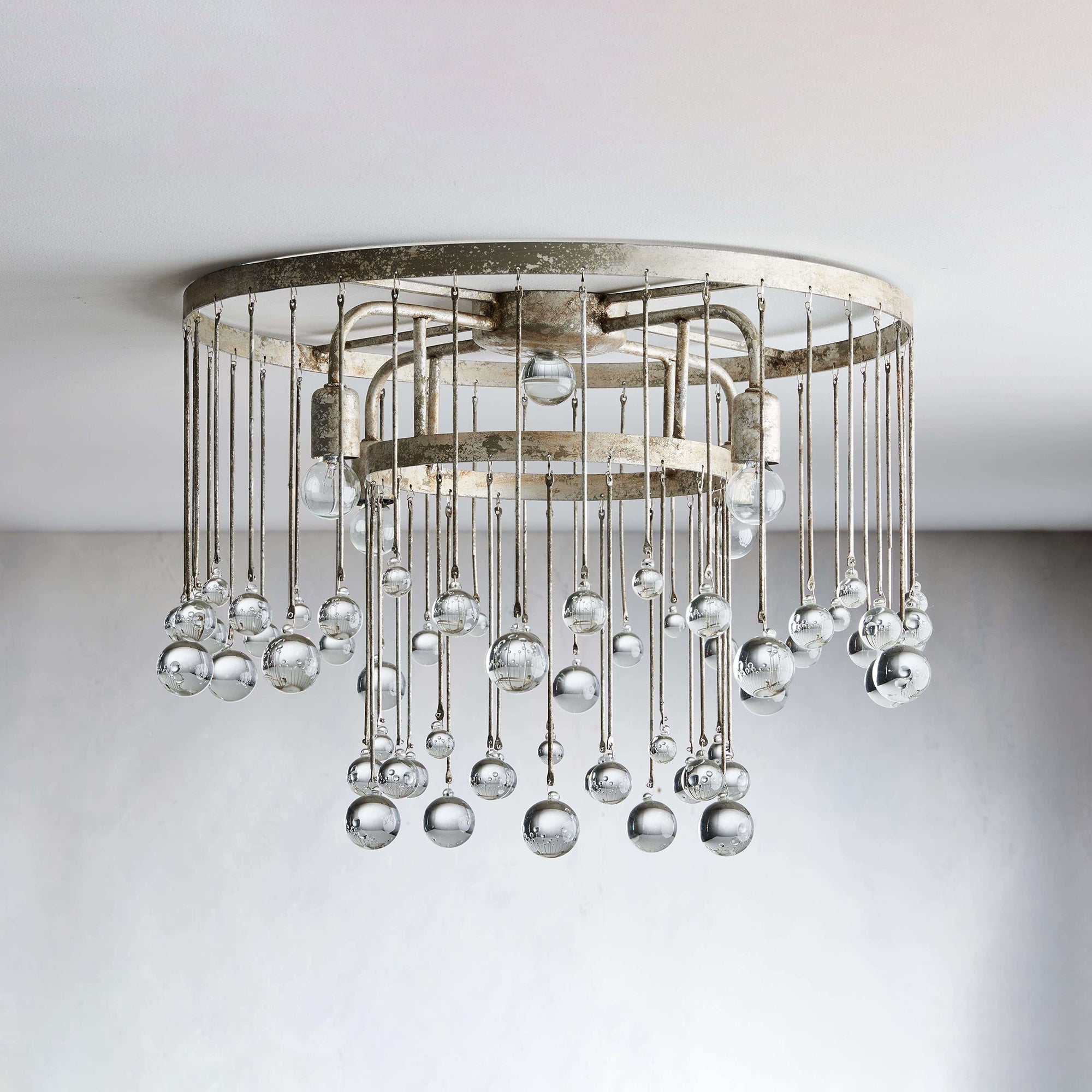 Fljotuvyo Postmodern Luxury Brass Crystal Flush Mount Ceiling Lamp - Neutralighting