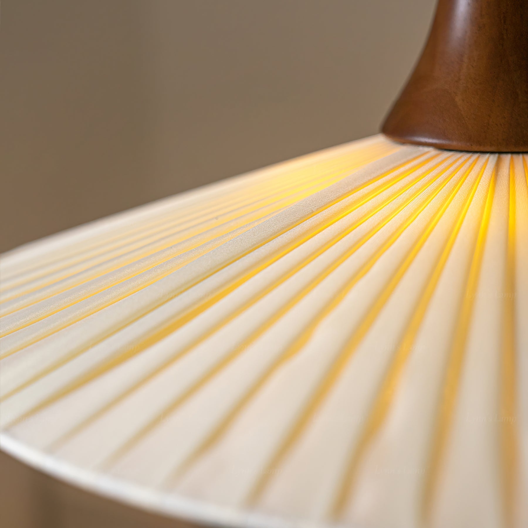 Vionne Mid-Century Wood and White Pendant Lamp - Neutralighting