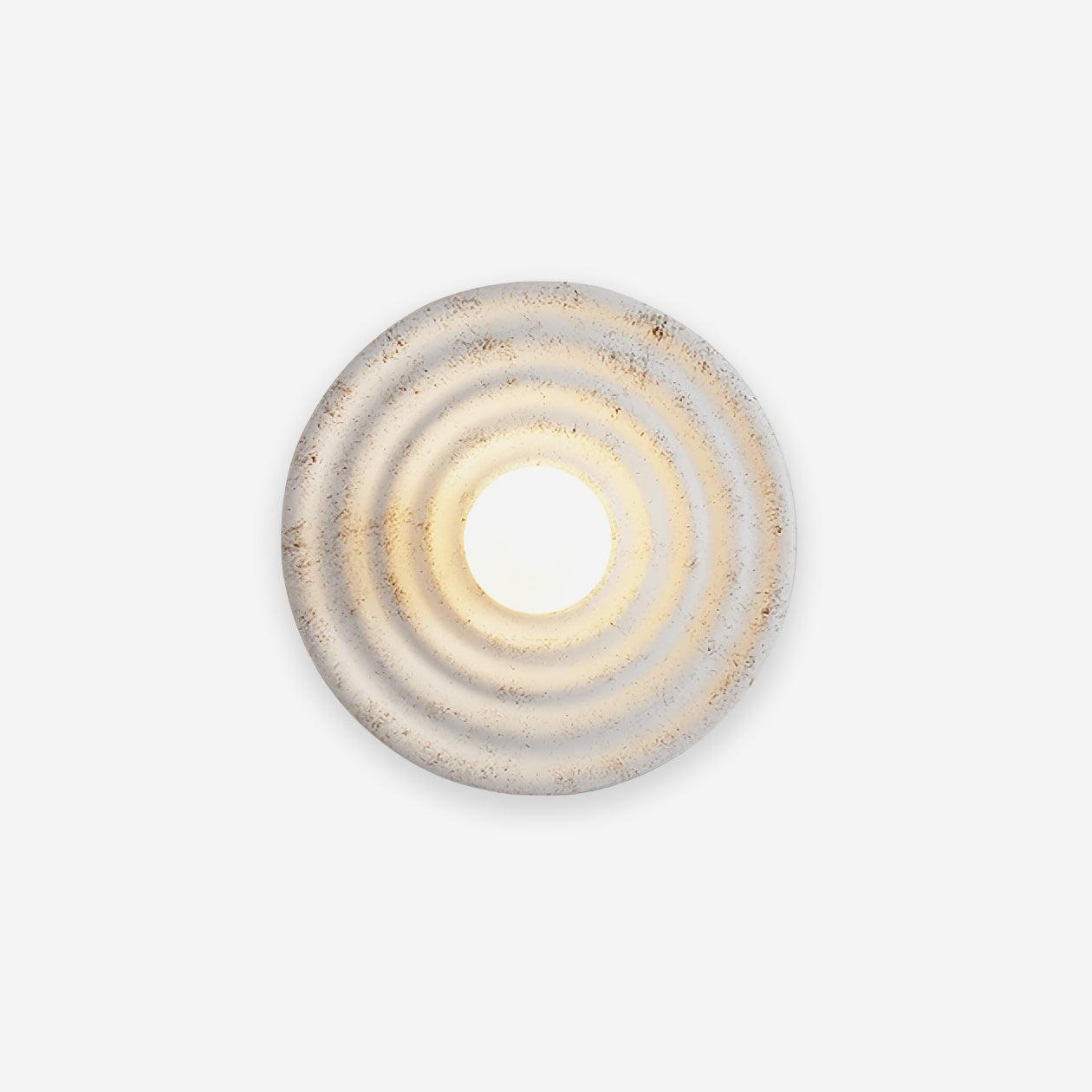 Wall Lamp Rippled Resin Round Shade Gentle Glow for Modern Spaces - Neutralighting