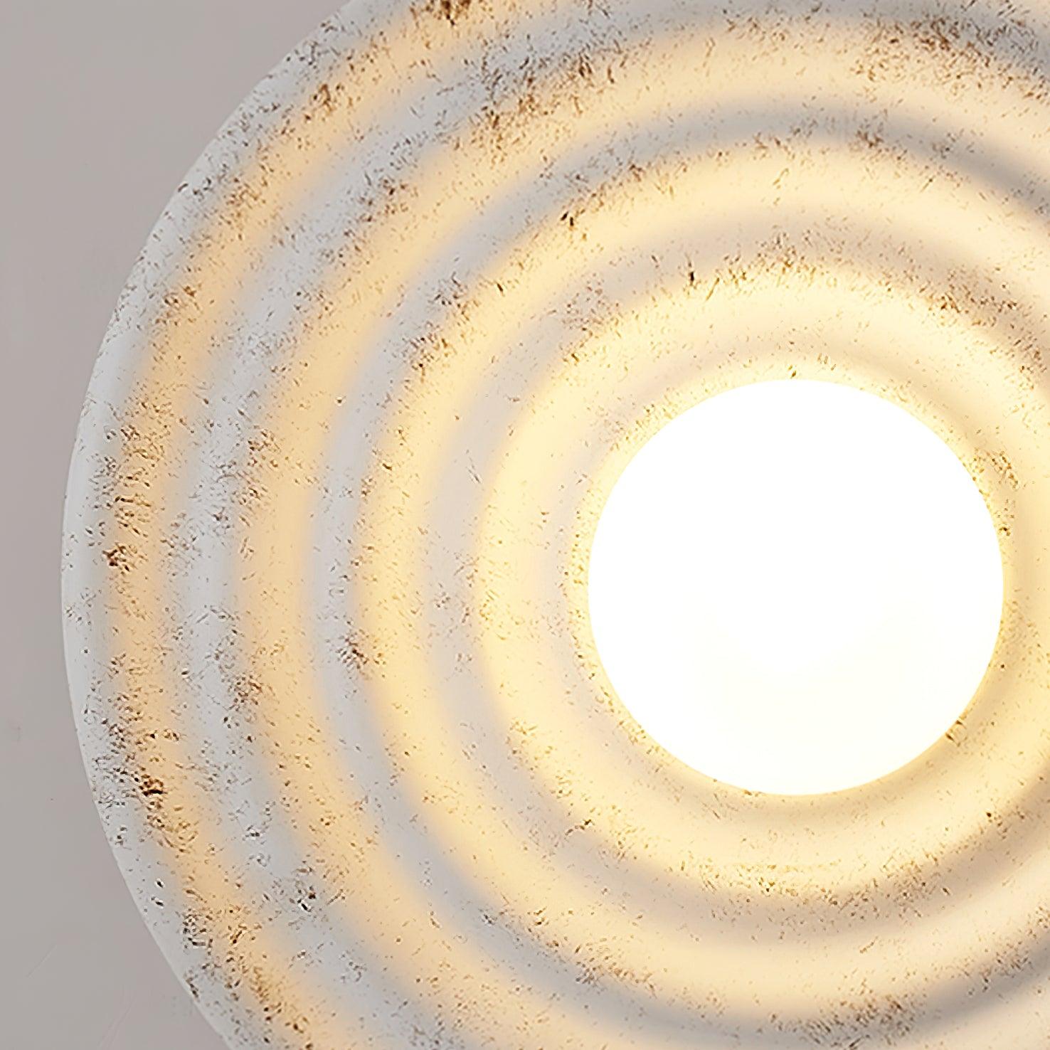 Wall Lamp Rippled Resin Round Shade Gentle Glow for Modern Spaces - Neutralighting