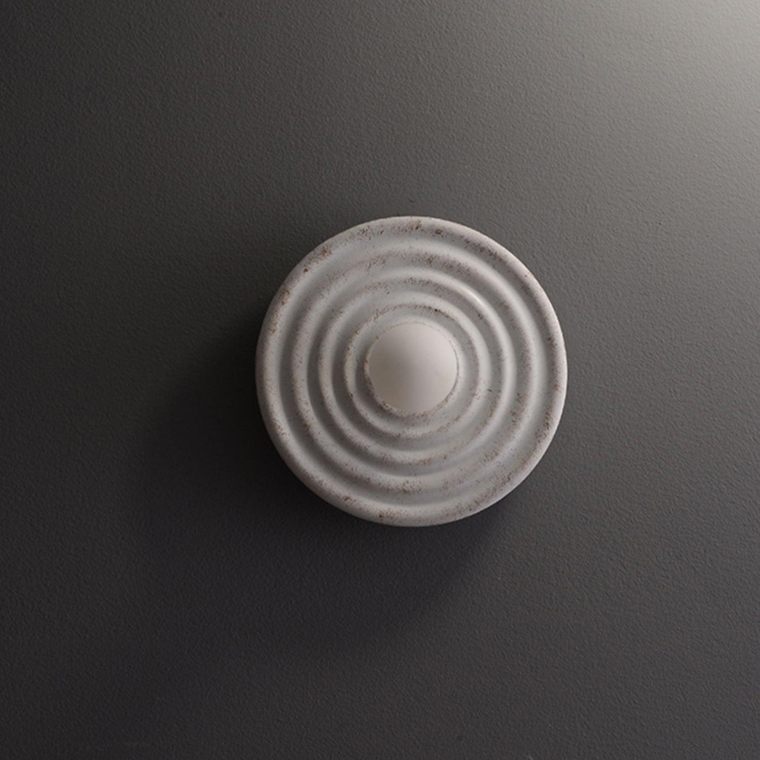 Wall Lamp Rippled Resin Round Shade Gentle Glow for Modern Spaces - Neutralighting