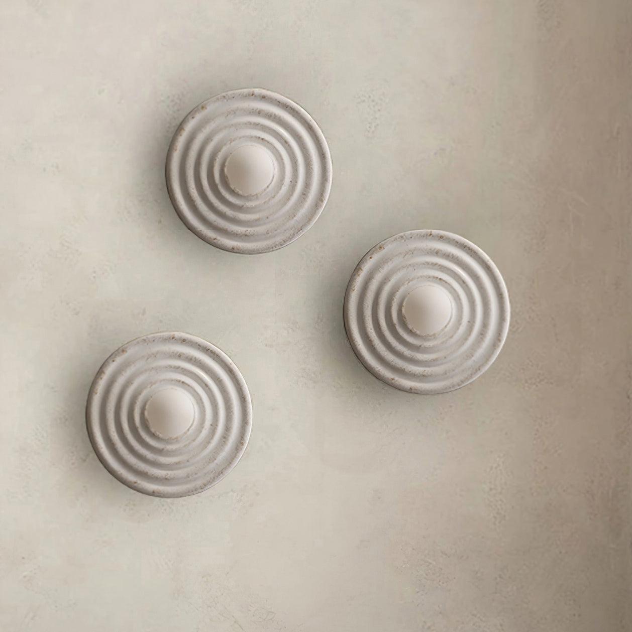 Wall Lamp Rippled Resin Round Shade Gentle Glow for Modern Spaces - Neutralighting