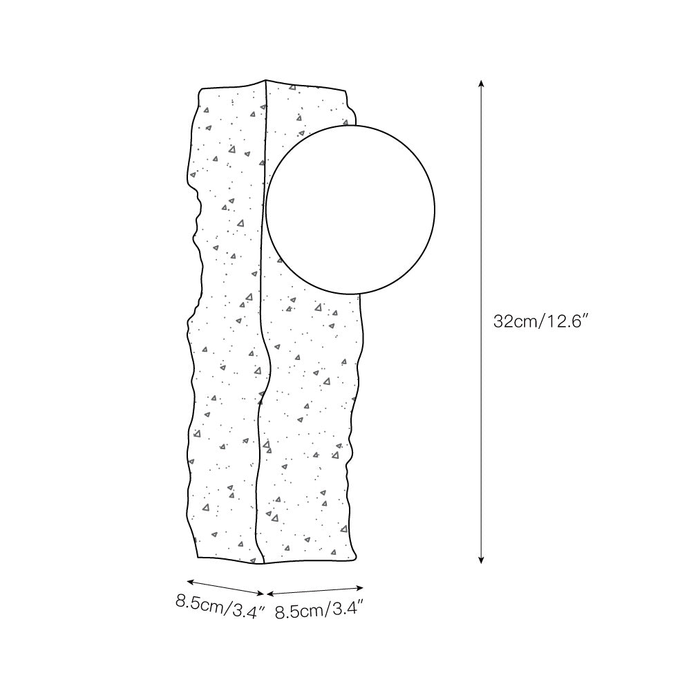 Aureum Modern Minimalist Glass Travertine Wall Lamp - Neutralighting