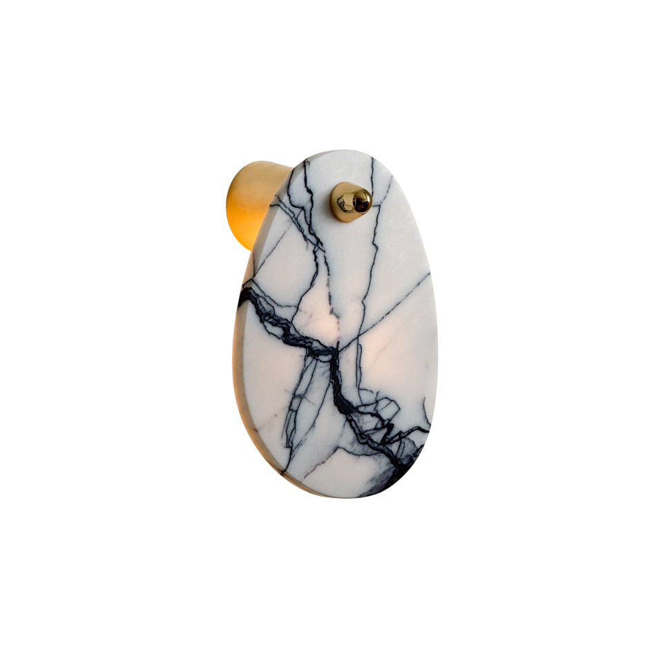 Norduvys Modern Luxurious Metal Marble Wall Lamp - Neutralighting