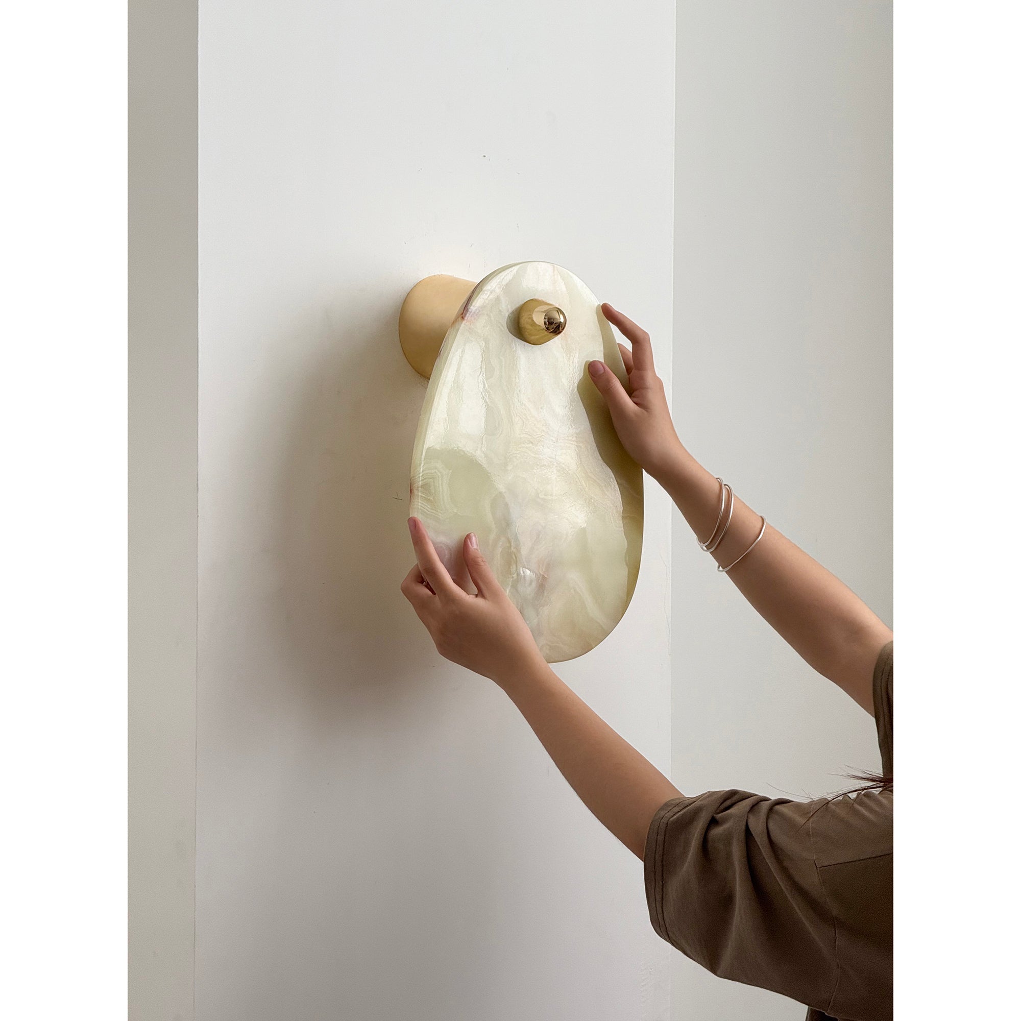 Norduvys Modern Luxurious Metal Marble Wall Lamp - Neutralighting