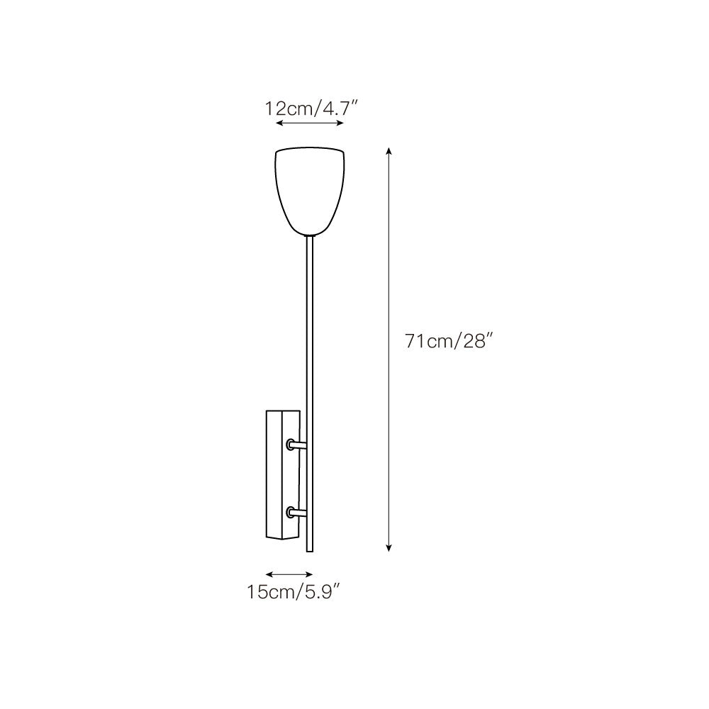 Kvennuvyo Modern Minimalist Walnut Metal Wood Wall Lamp - Neutralighting