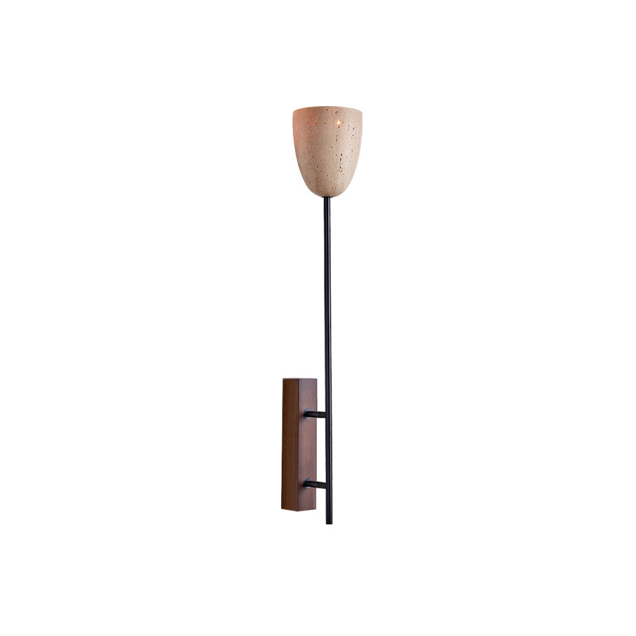 Kvennuvyo Modern Minimalist Walnut Metal Wood Wall Lamp - Neutralighting