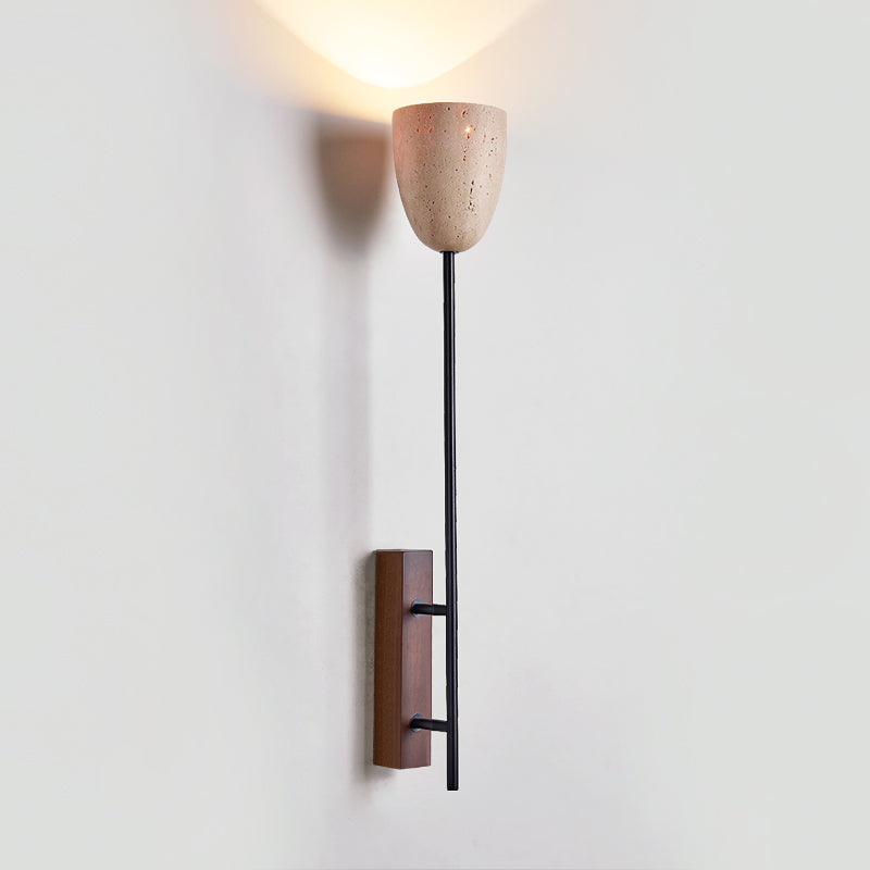 Kvennuvyo Modern Minimalist Walnut Metal Wood Wall Lamp - Neutralighting