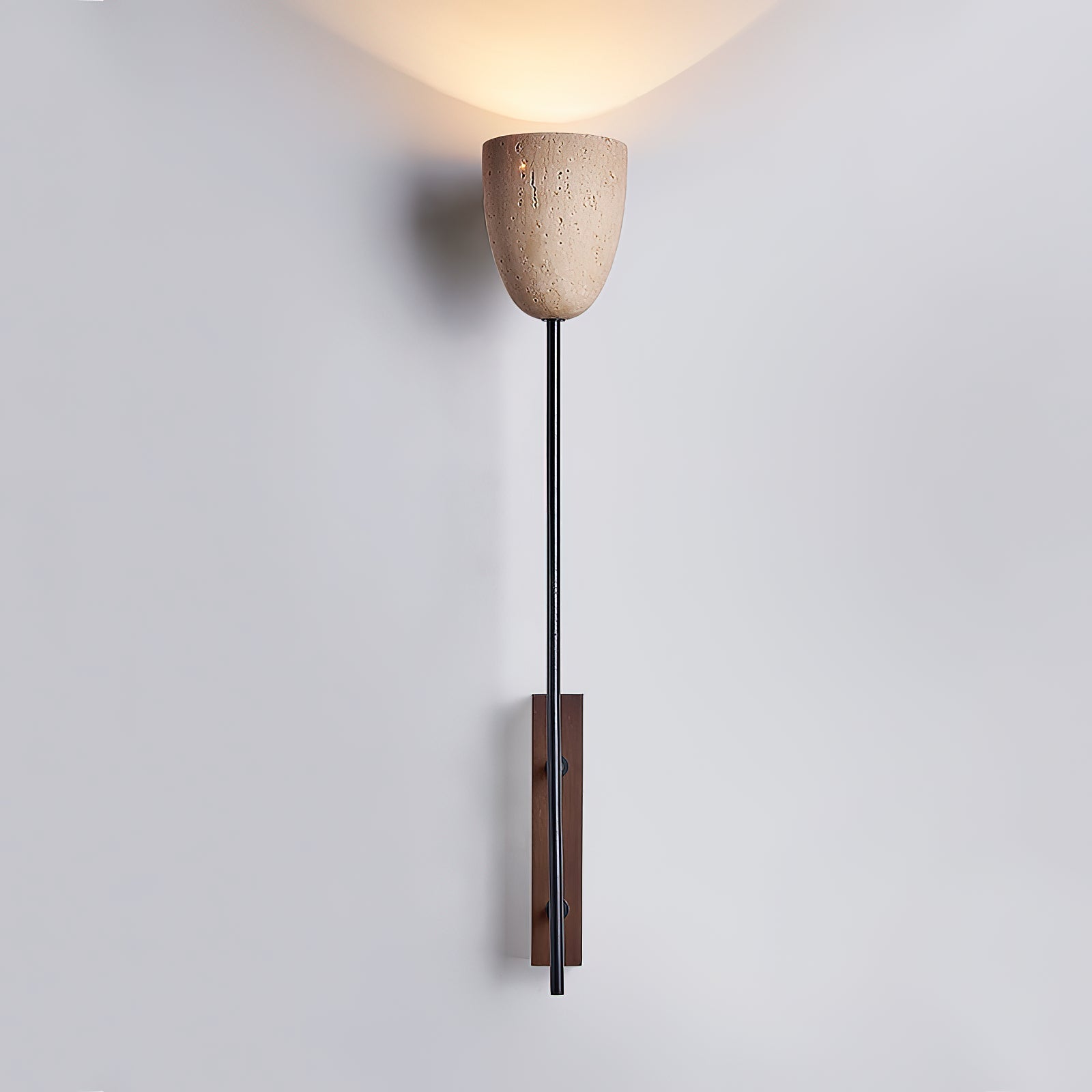 Kvennuvyo Modern Minimalist Walnut Metal Wood Wall Lamp - Neutralighting