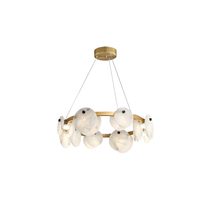 Ostruvys Postmodern Luxury Brass Alabaster Chandelier - Neutralighting