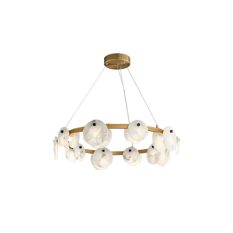 Ostruvys Postmodern Luxury Brass Alabaster Chandelier - Neutralighting