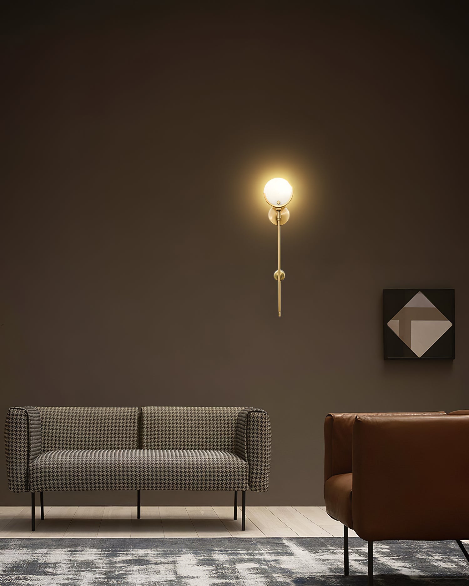 Ljomuvyo Modern Minimalist Brass Alabaster Sconce Wall Lamp - Neutralighting