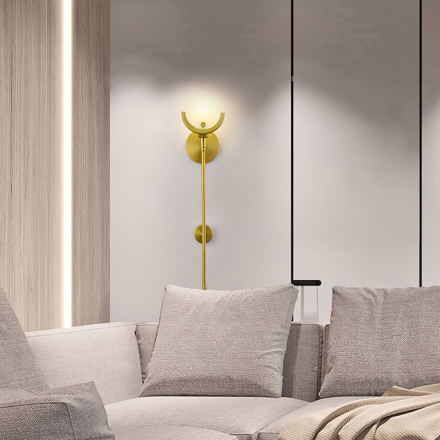 Bravi Brass Sconce Alabaster - Neutralighting
