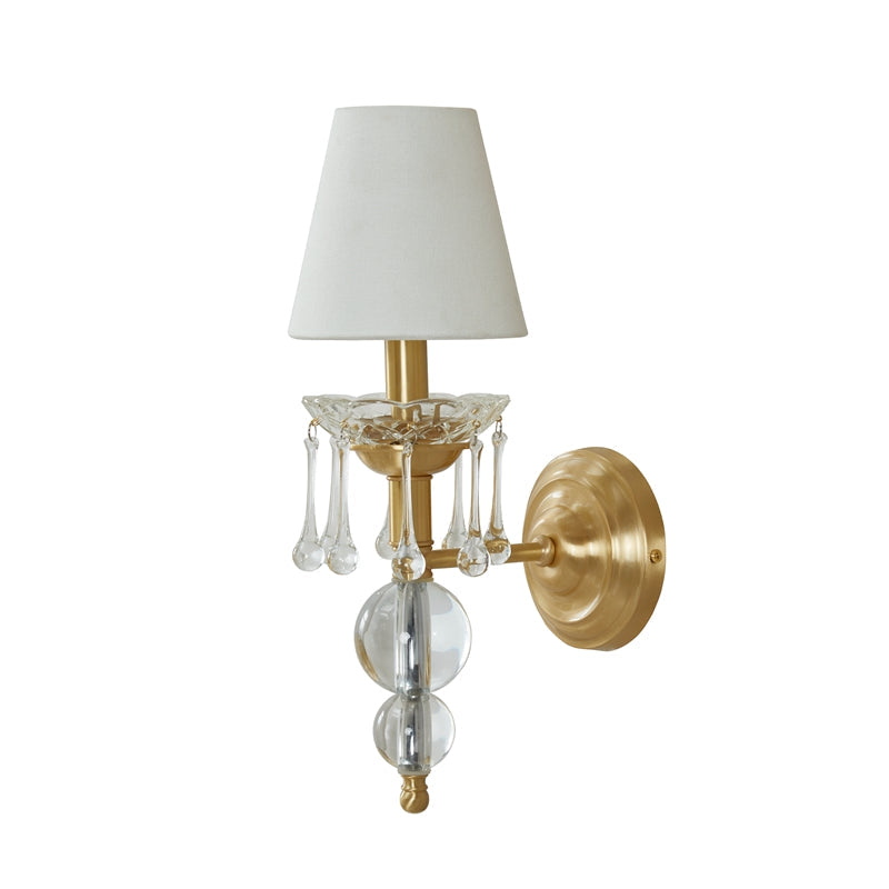 Qvistuvyh Postmodern Luxury Fabric Crystal Wall Lamp - Neutralighting