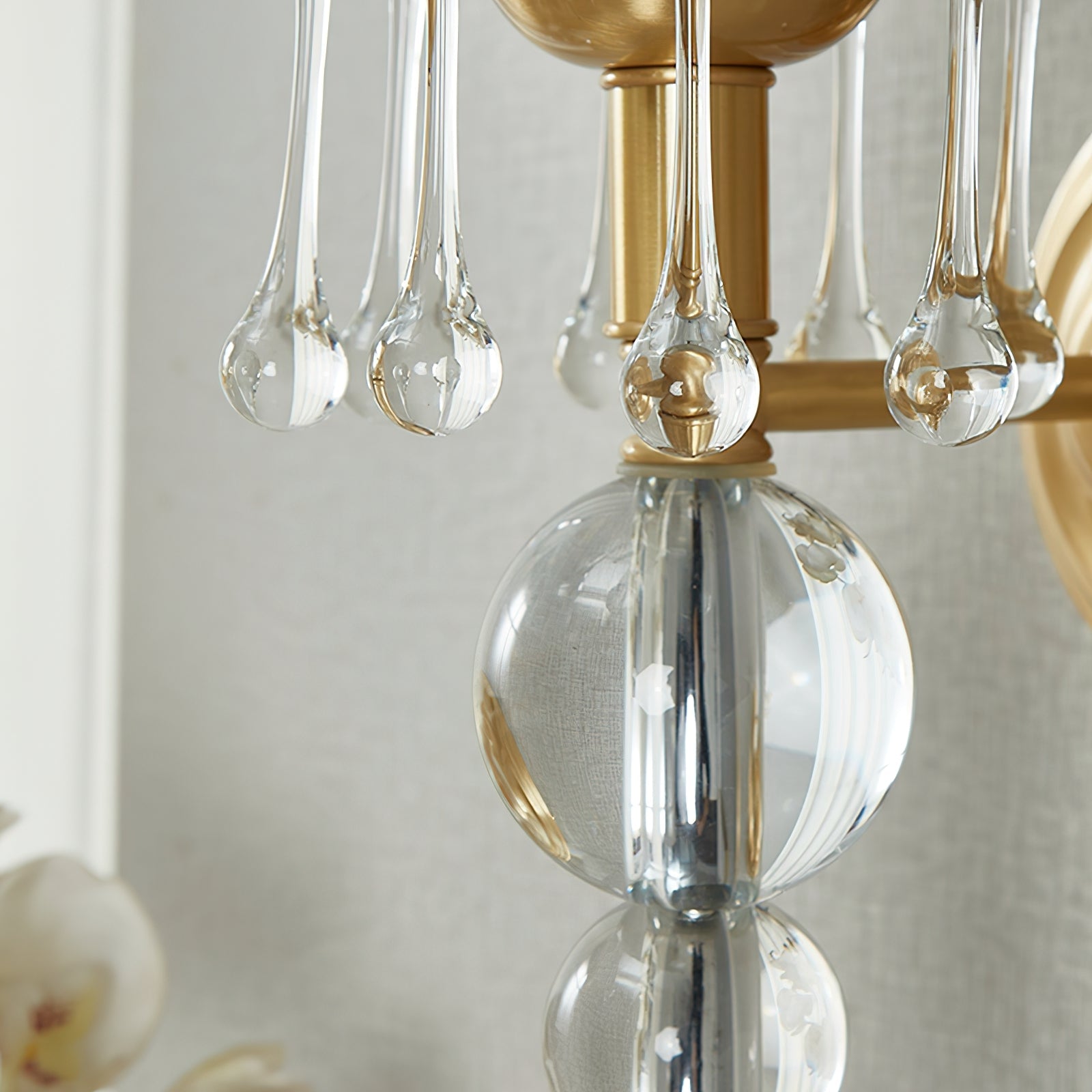 Qvistuvyh Postmodern Luxury Fabric Crystal Wall Lamp - Neutralighting