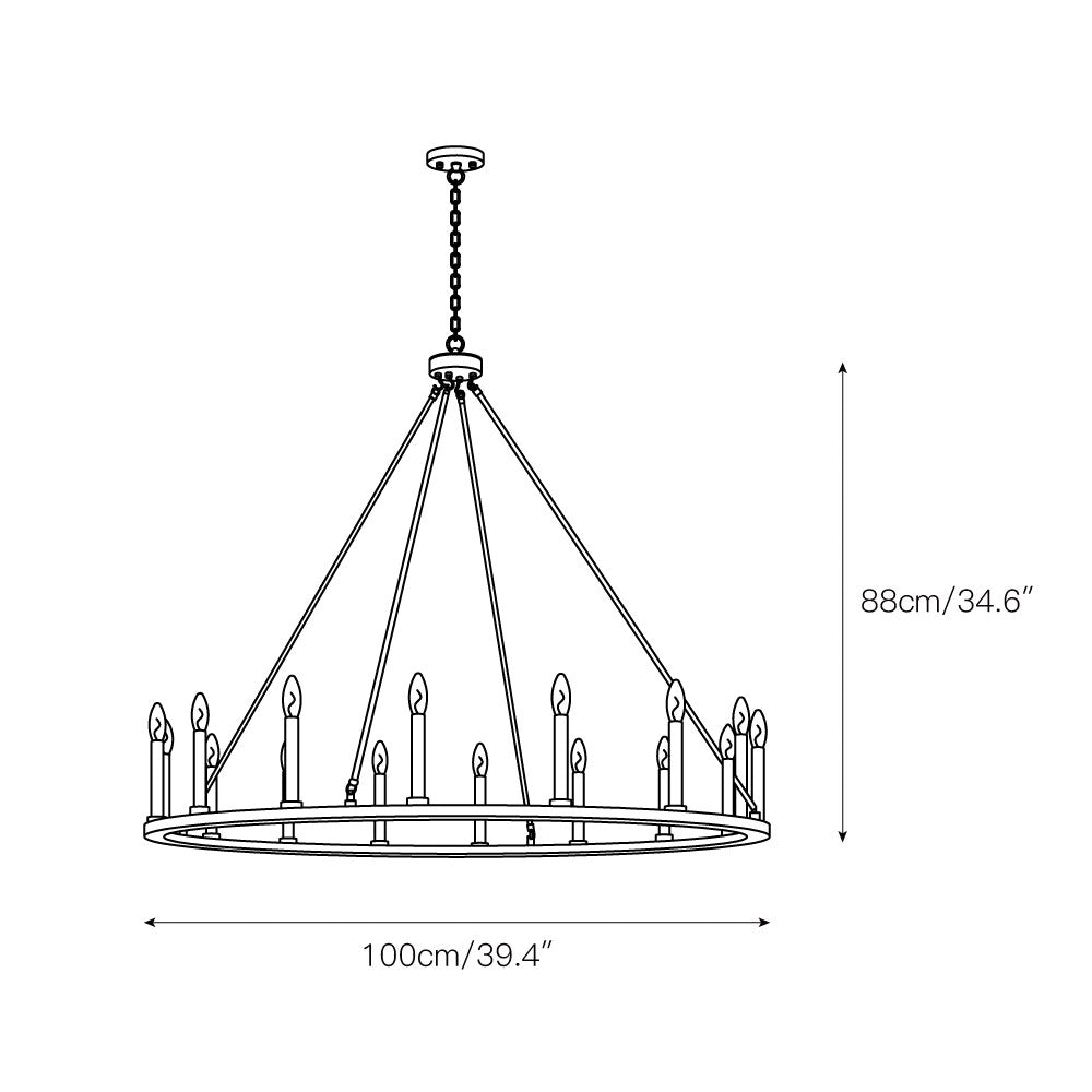 Mjolkuvyo Modern Minimalist Metal Chandelier - Neutralighting