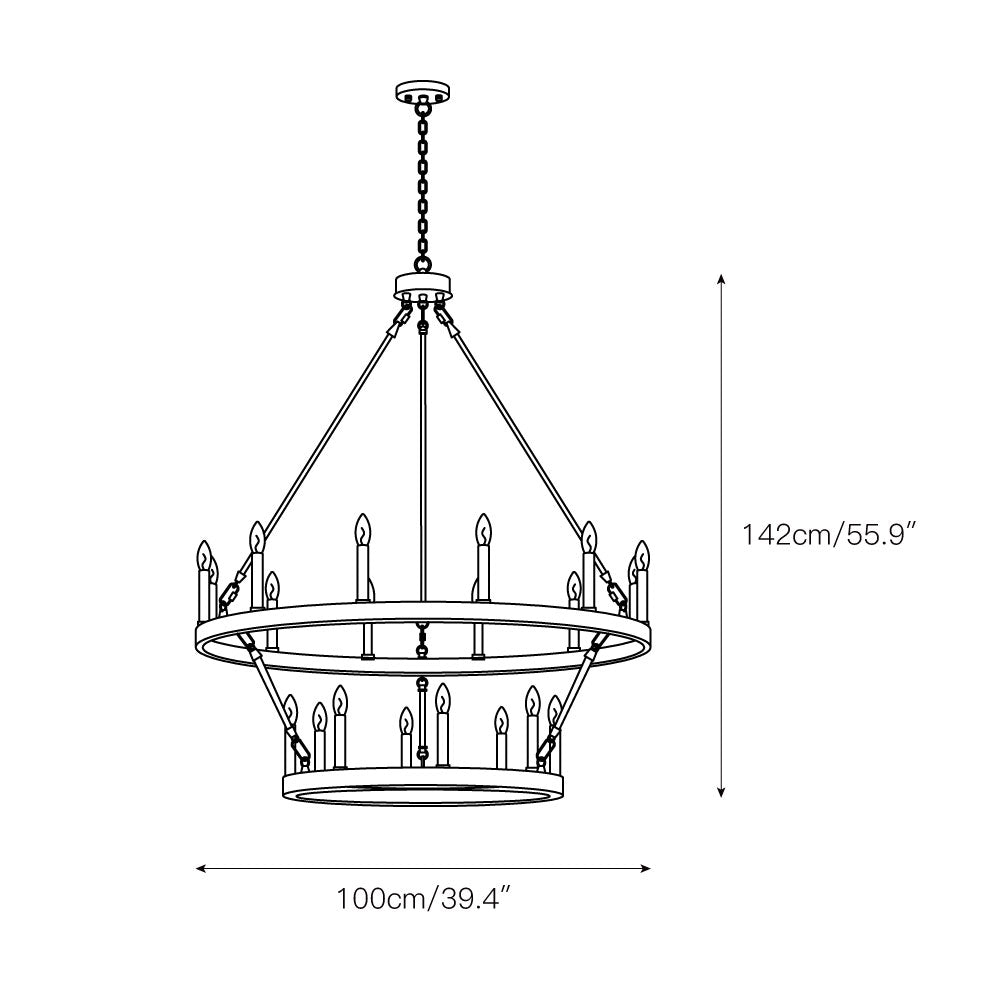 Mjolkuvyo Modern Minimalist Metal Chandelier - Neutralighting