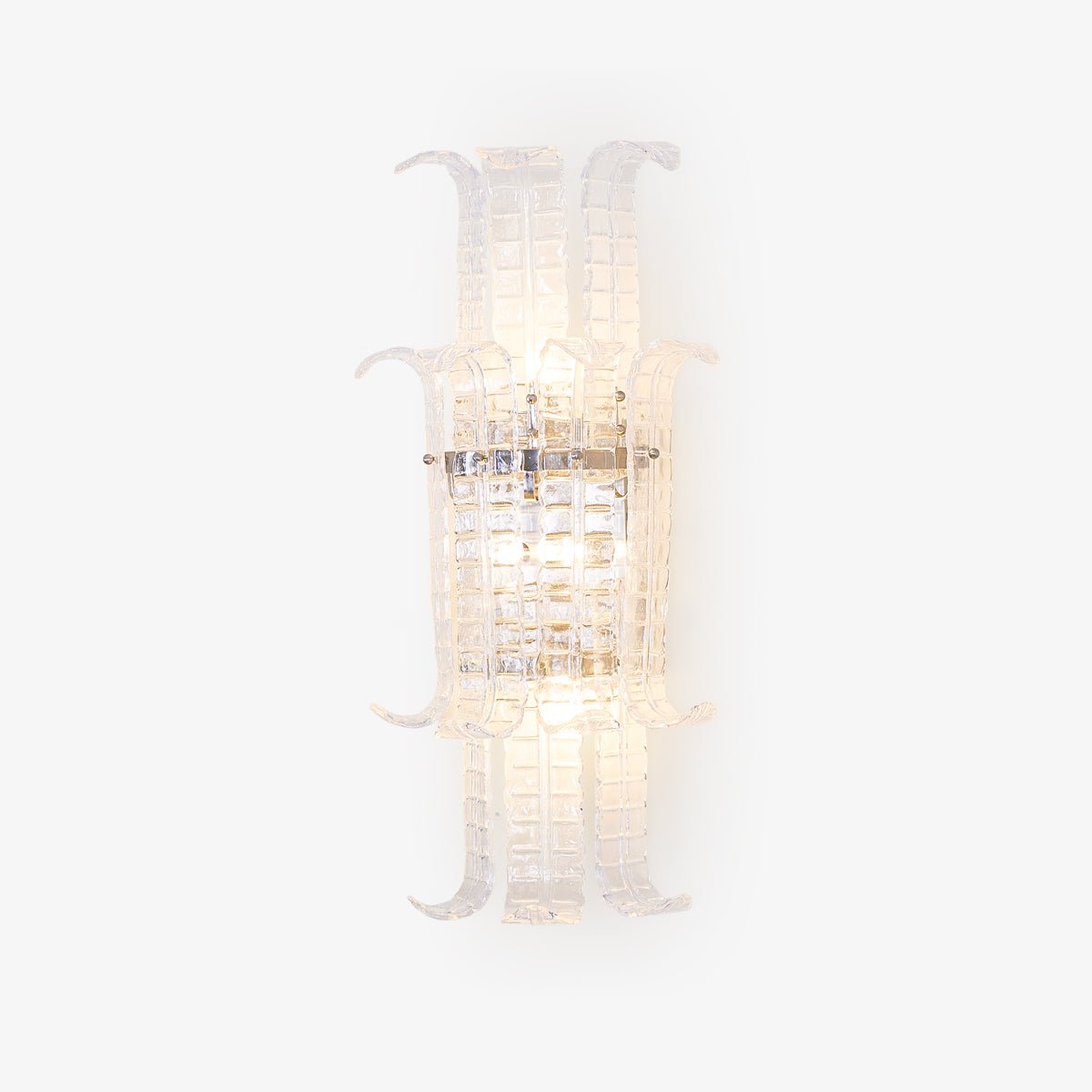 Aurora Wall Sconce Clear Murano Glass Panel Geometric
